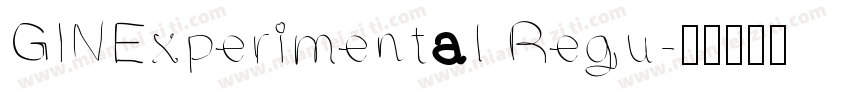 GINExperimental Regu字体转换